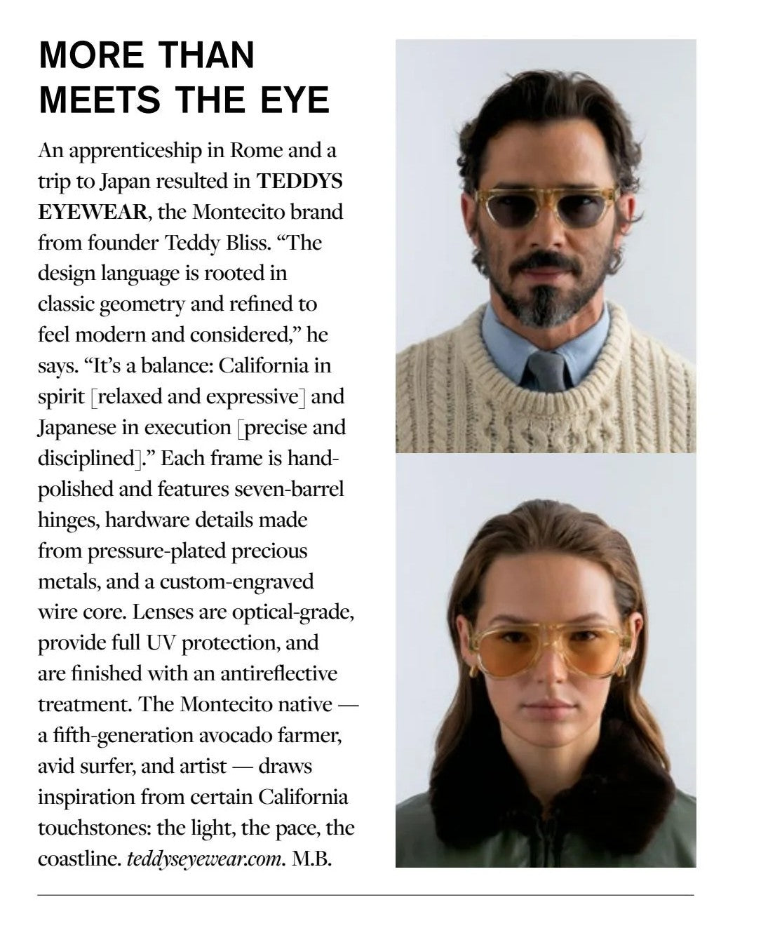 Teddys feature in C Magazine, Fashionable Living 2026